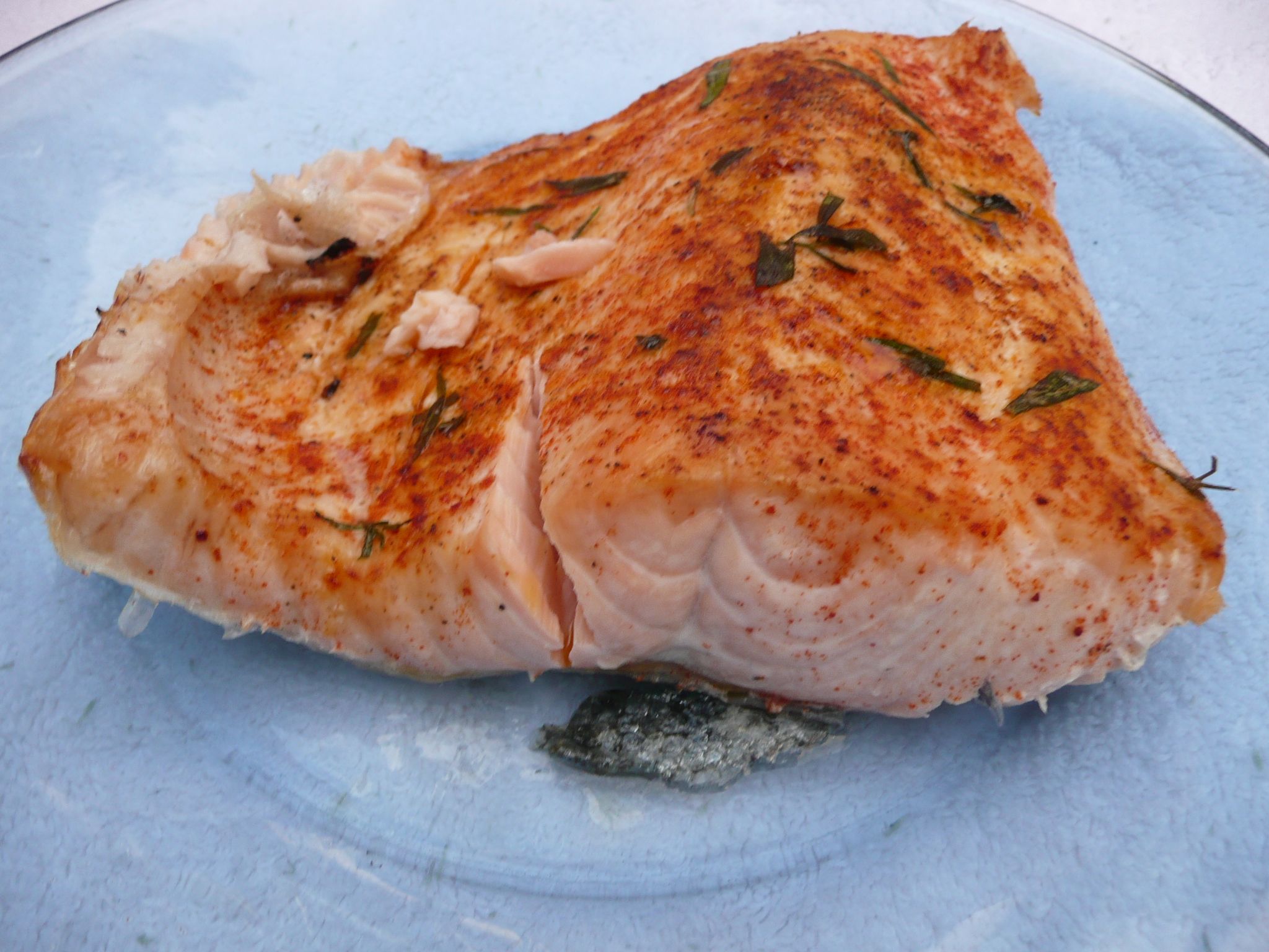 How do you know when salmon is fully cooked?